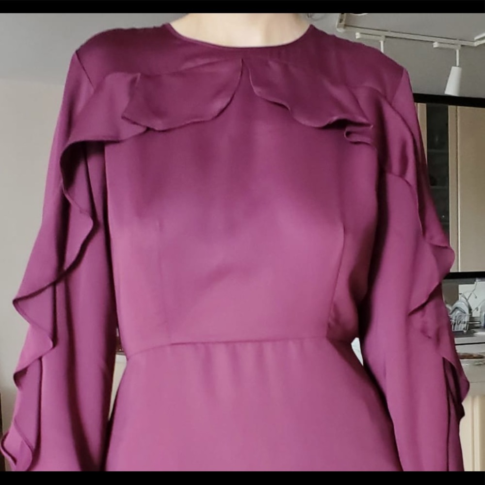 Mason”Cocktail Purple Ruffle Dress